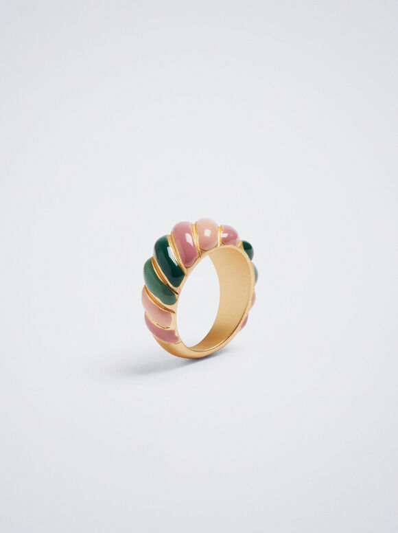 Anel com esmalte - Multicor