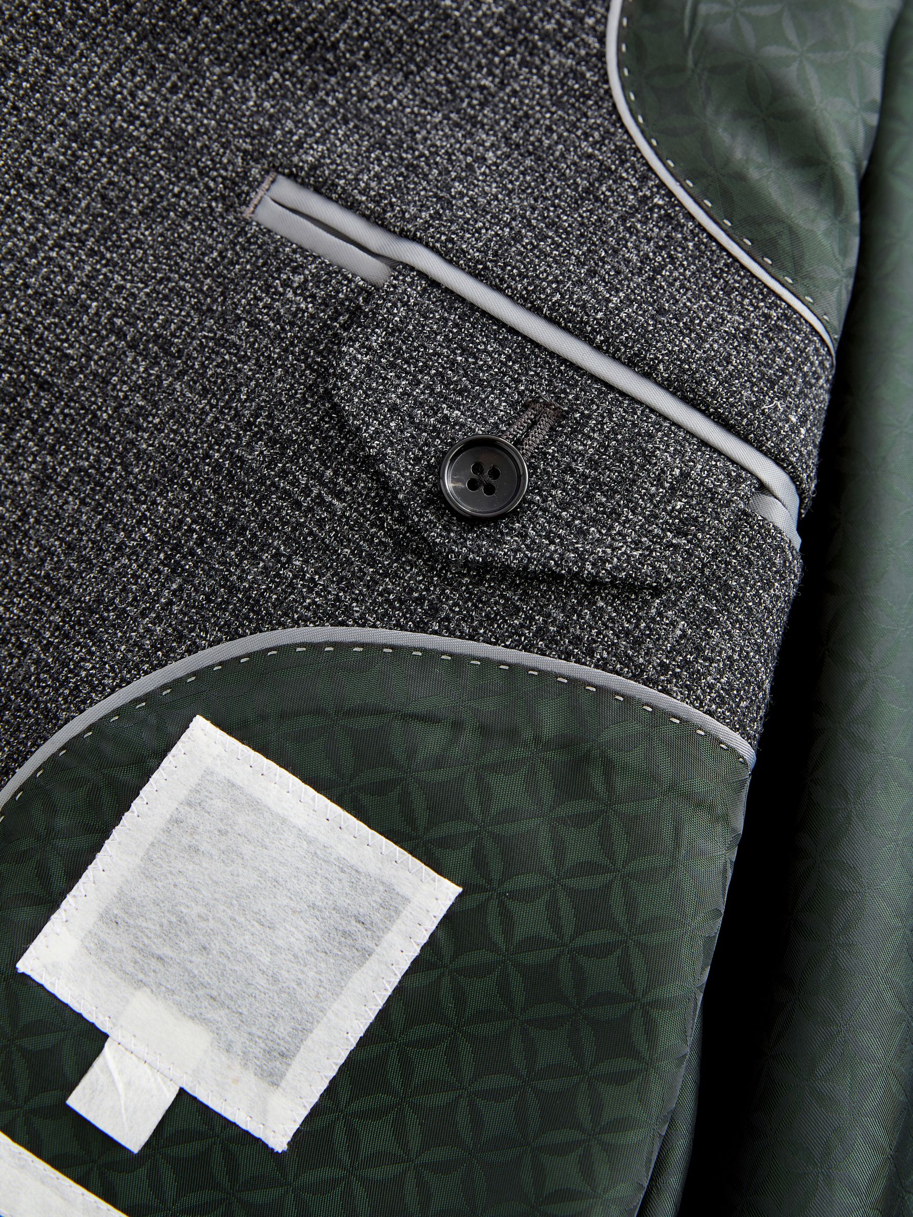 Grijs - Signature Tg Di Fabio kostuumjasje met getextureerde slim fit van Italiaanse stof