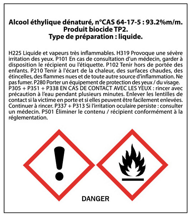 Alcool ménager 95°nettoyant multi-surfaces Diall 1L