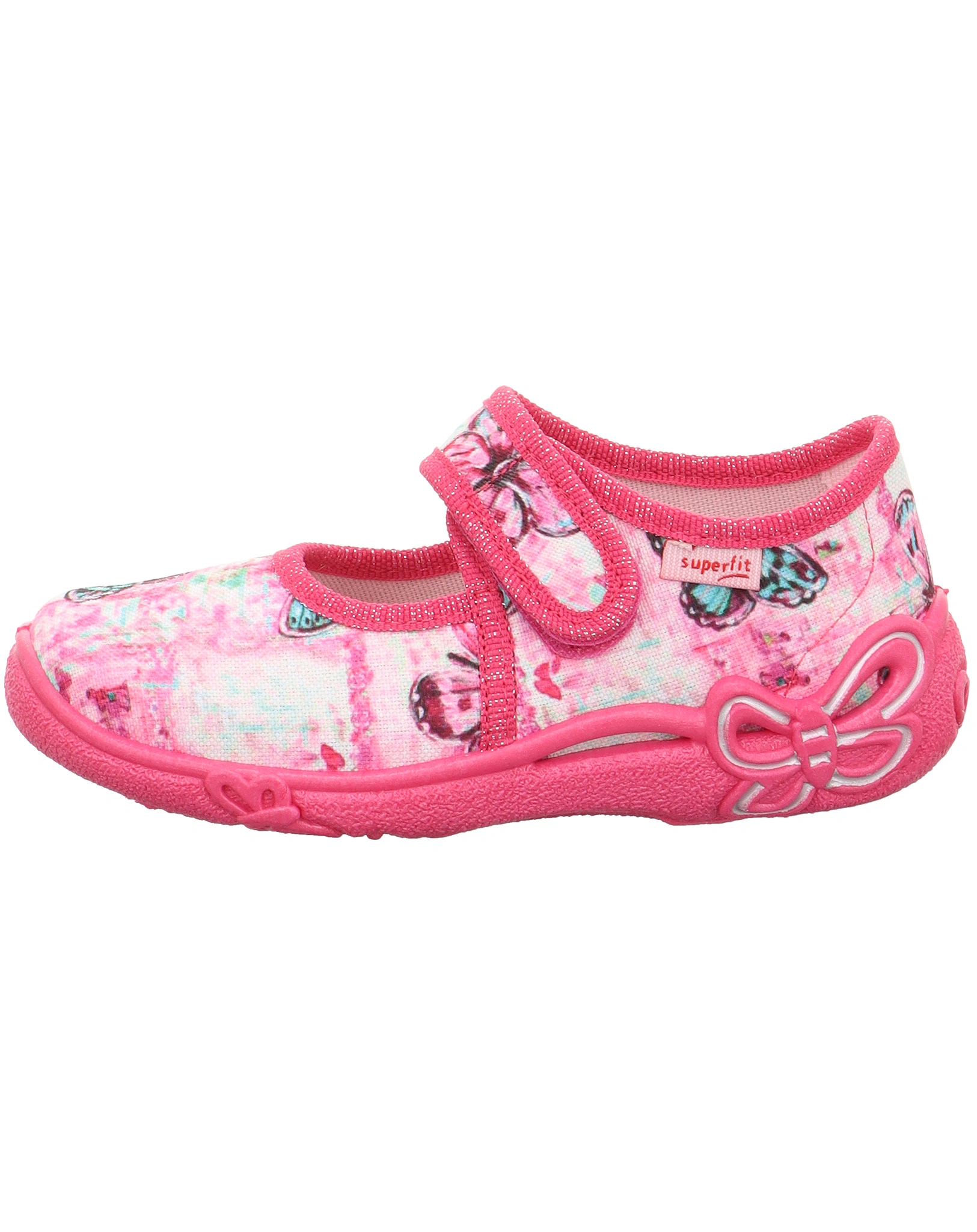Klett-Spangenhausschuhe BELINDA - SCHMETTERLING in pink