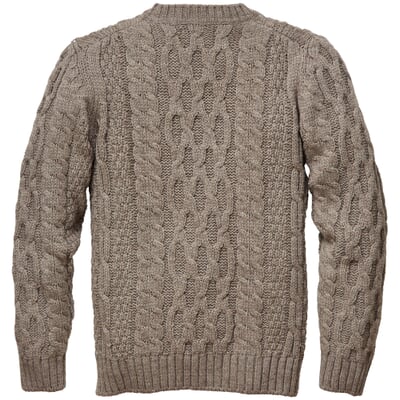 Herrenpullover Merinowolle, Naturmelange