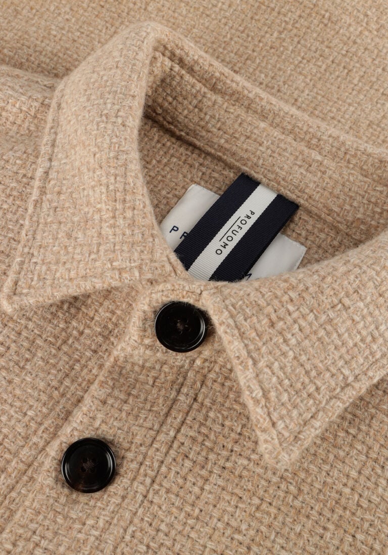 beige profuomo overshirt overshirt structure