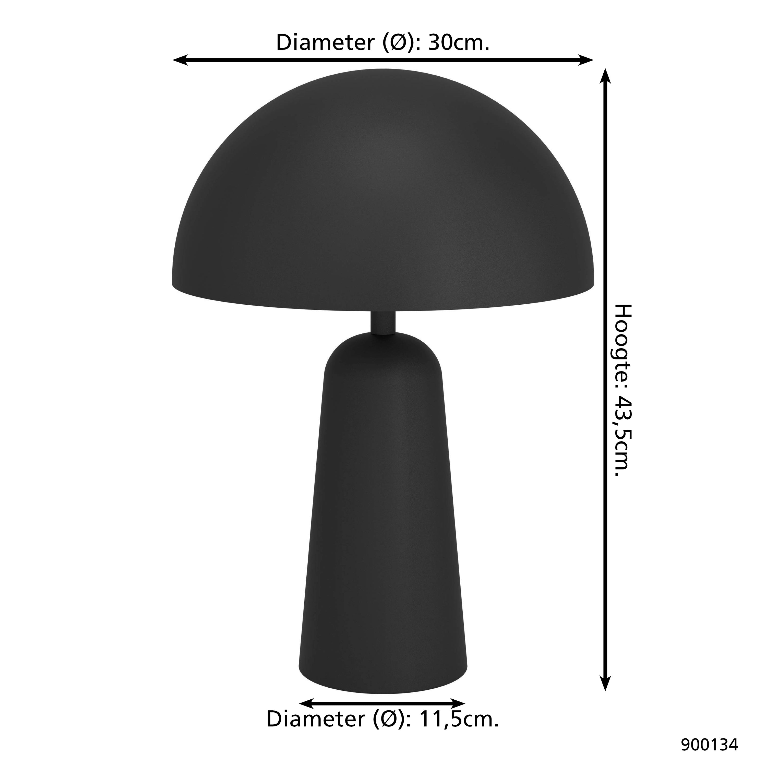 EGLO Aranzola Tafellamp Ã 30 cm - Zwart