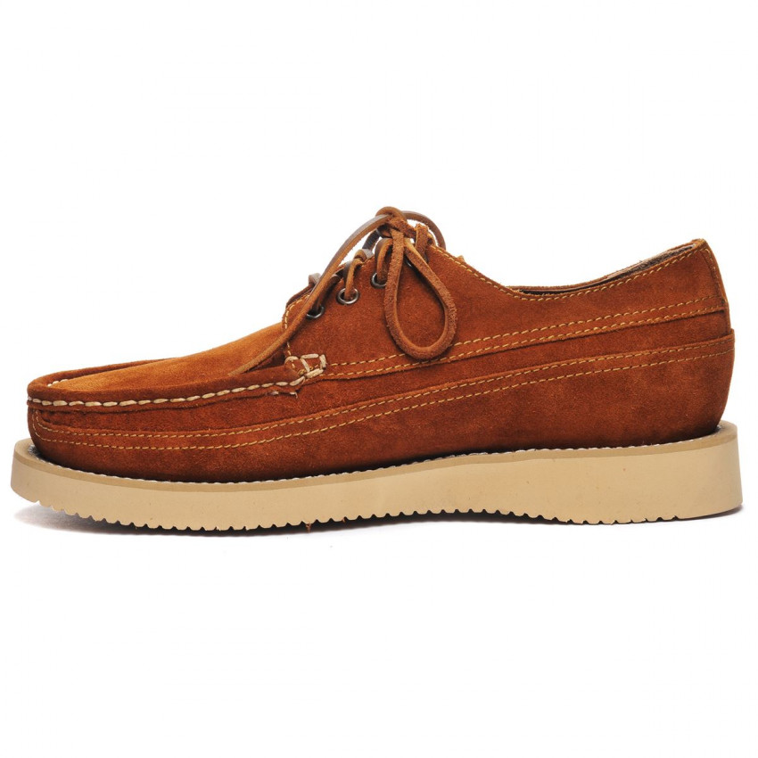 MAKWA SUEDE BROWN COGNAC-Mocassin en cuir pour homme