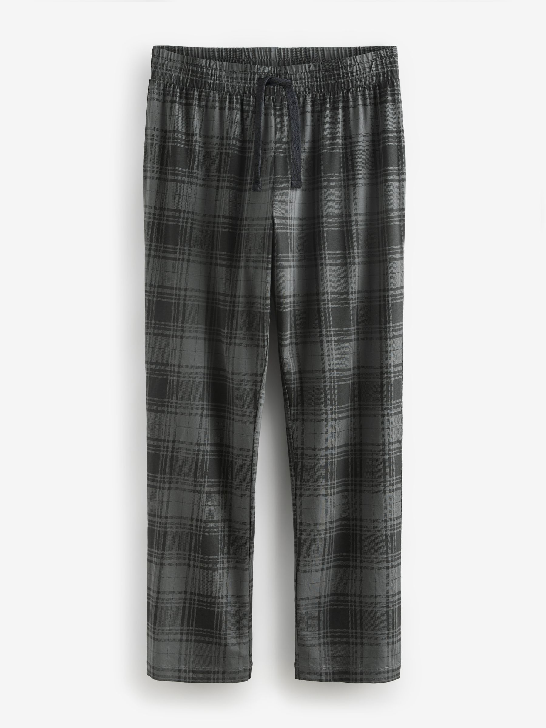 Zwart/grijs geruit - 2 jersey pyjama's