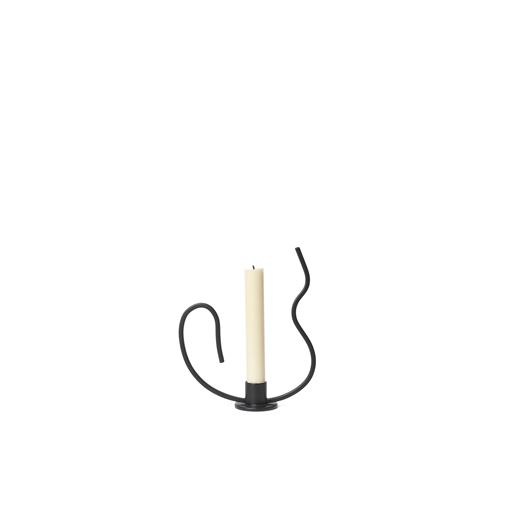 ferm LIVING Valse Lysestage, Black