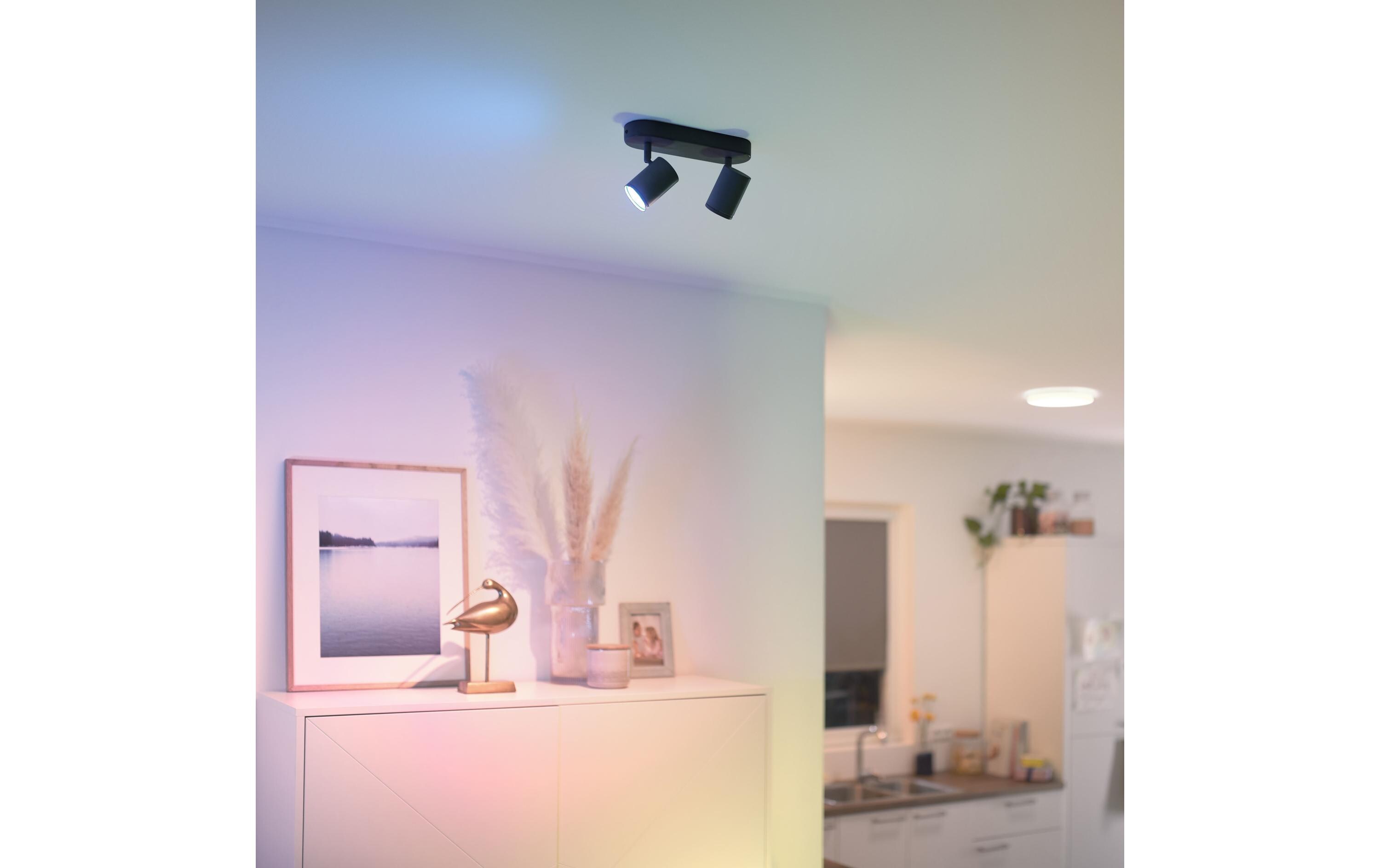 IMAGEO 2er Spot Tunable White & Color Deckenleuchte SchwarzSmartes Leuchtmittel, steuerbar über Bluetooth, Matter, WLAN
