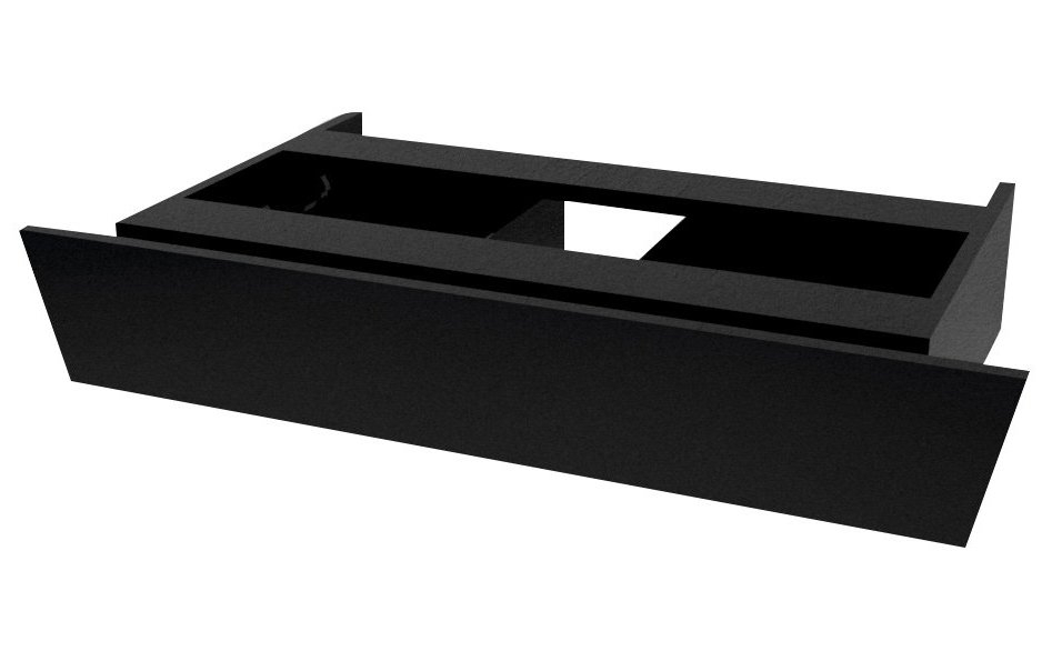 Sapho Twig Plus wastafellade 88.5x17 mat zwart