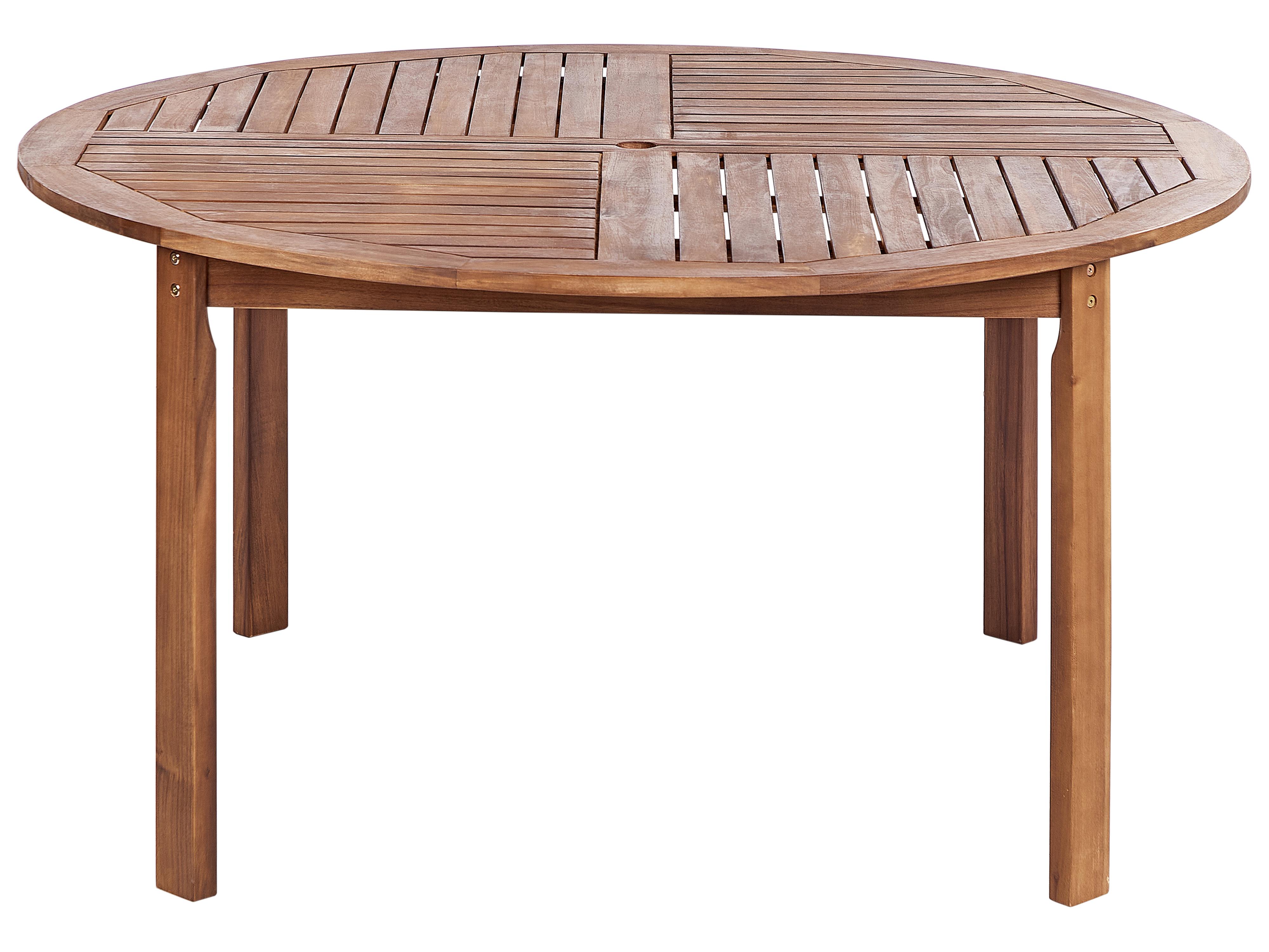 Tuinset 6-zits AGELLO met parasol (12 opties) Acaciahout Bruin