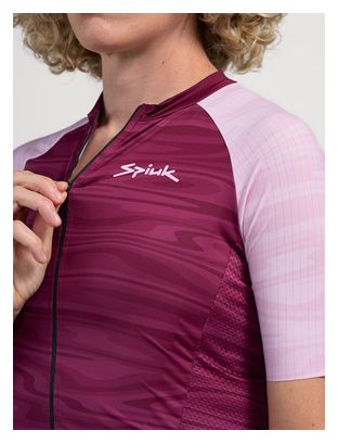 Maillot Manches Courtes Femme Spiuk Top Ten Bordeaux/Rose