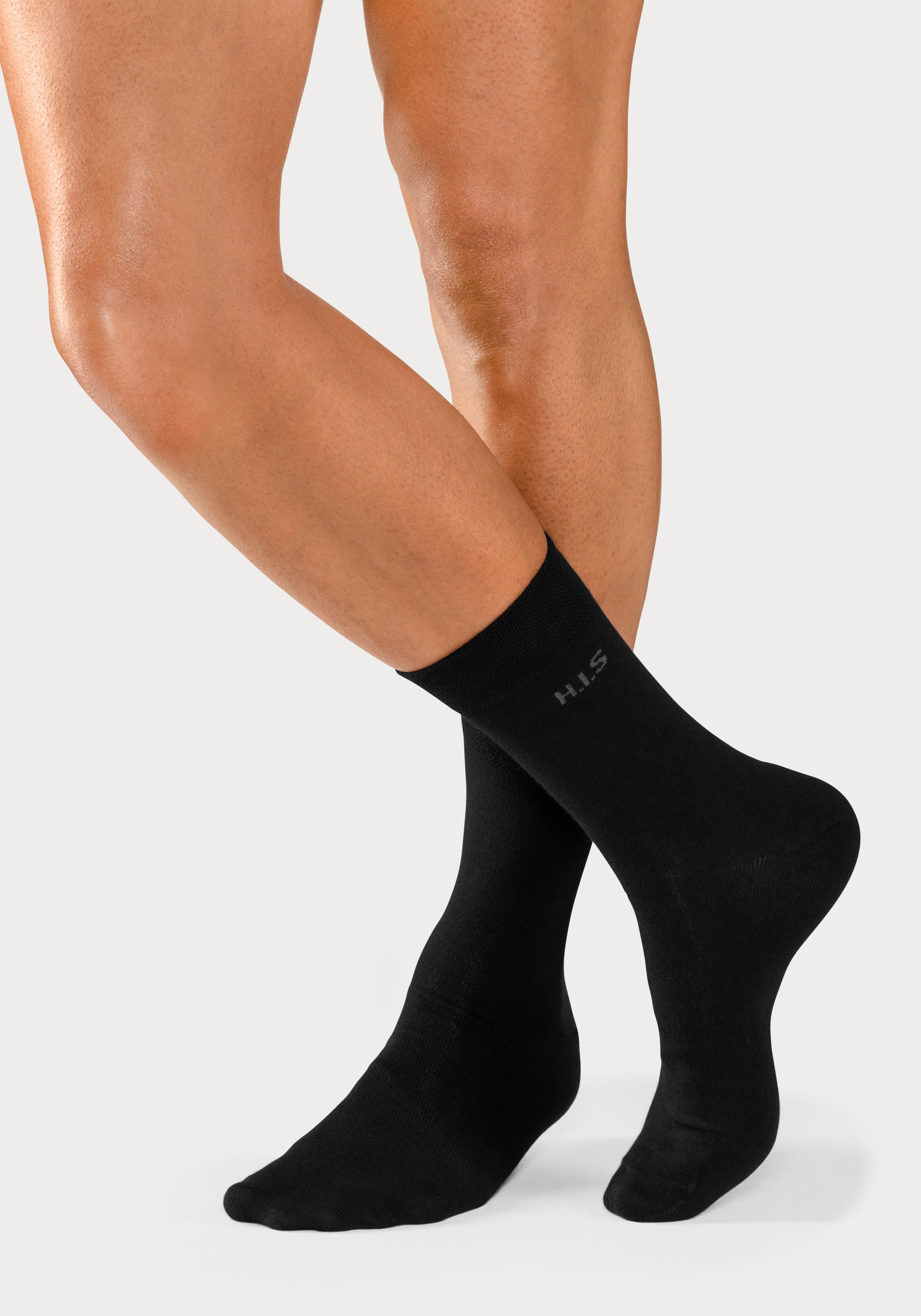 H.I.S Socken Packung, 4 Stk. tlg. mit druckfreiem Bündchen