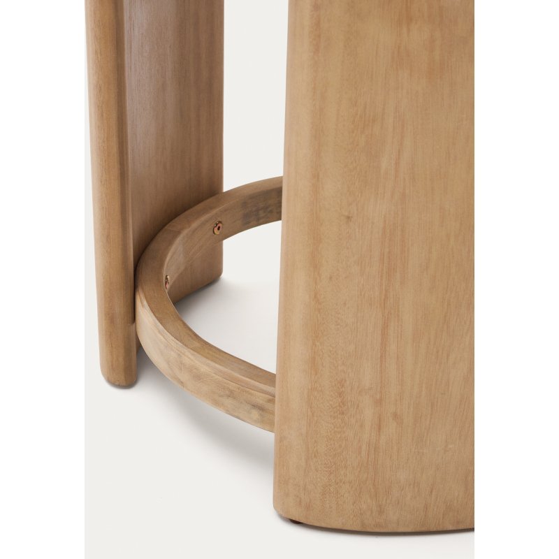 Table auxiliaire Xoriguer en bois d’eucalyptus Ø 63,5 cm