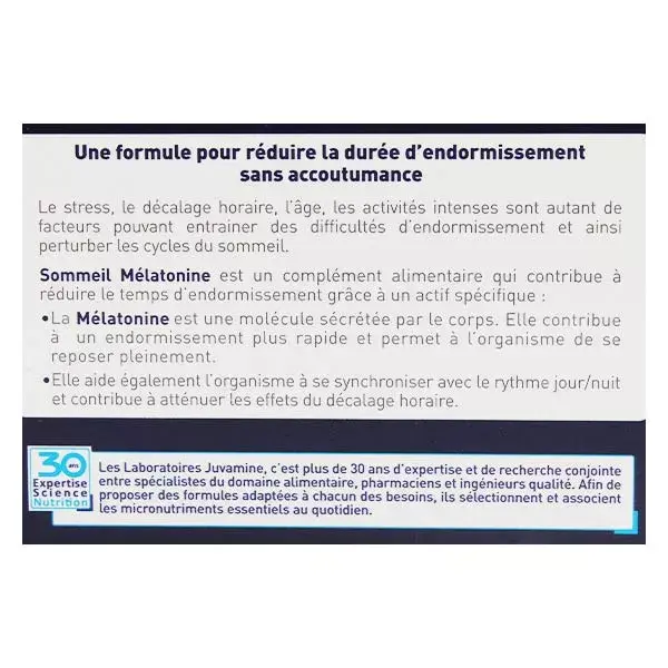 Juvamine Sleep Melatonina 30 comprimidos