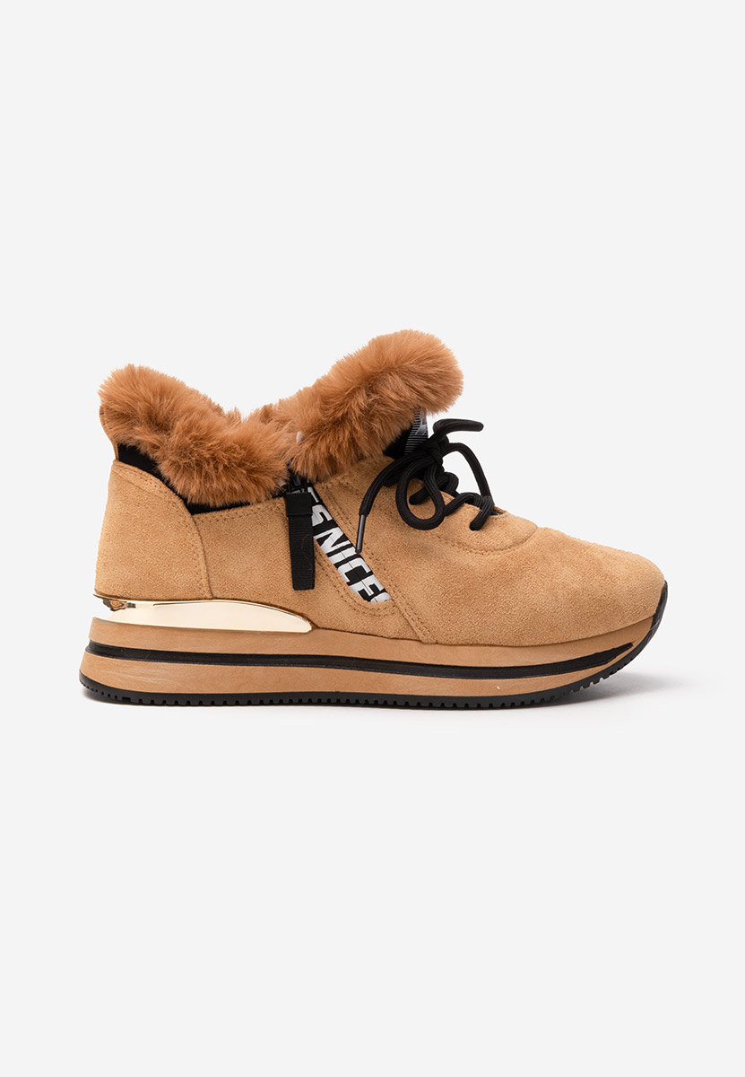 Baskets d'hiver pour femmes chameau Hermina
