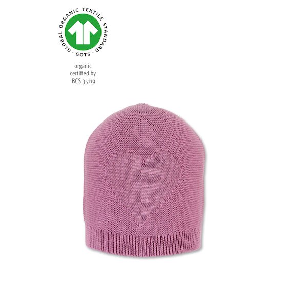Bonnet tricot en coton biologique   Rose        de               Sterntaler