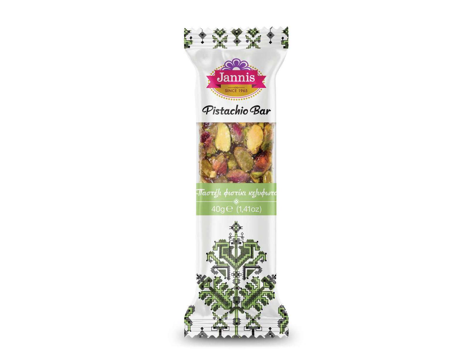 BARRAS JANNIS PISTACHO 40G
