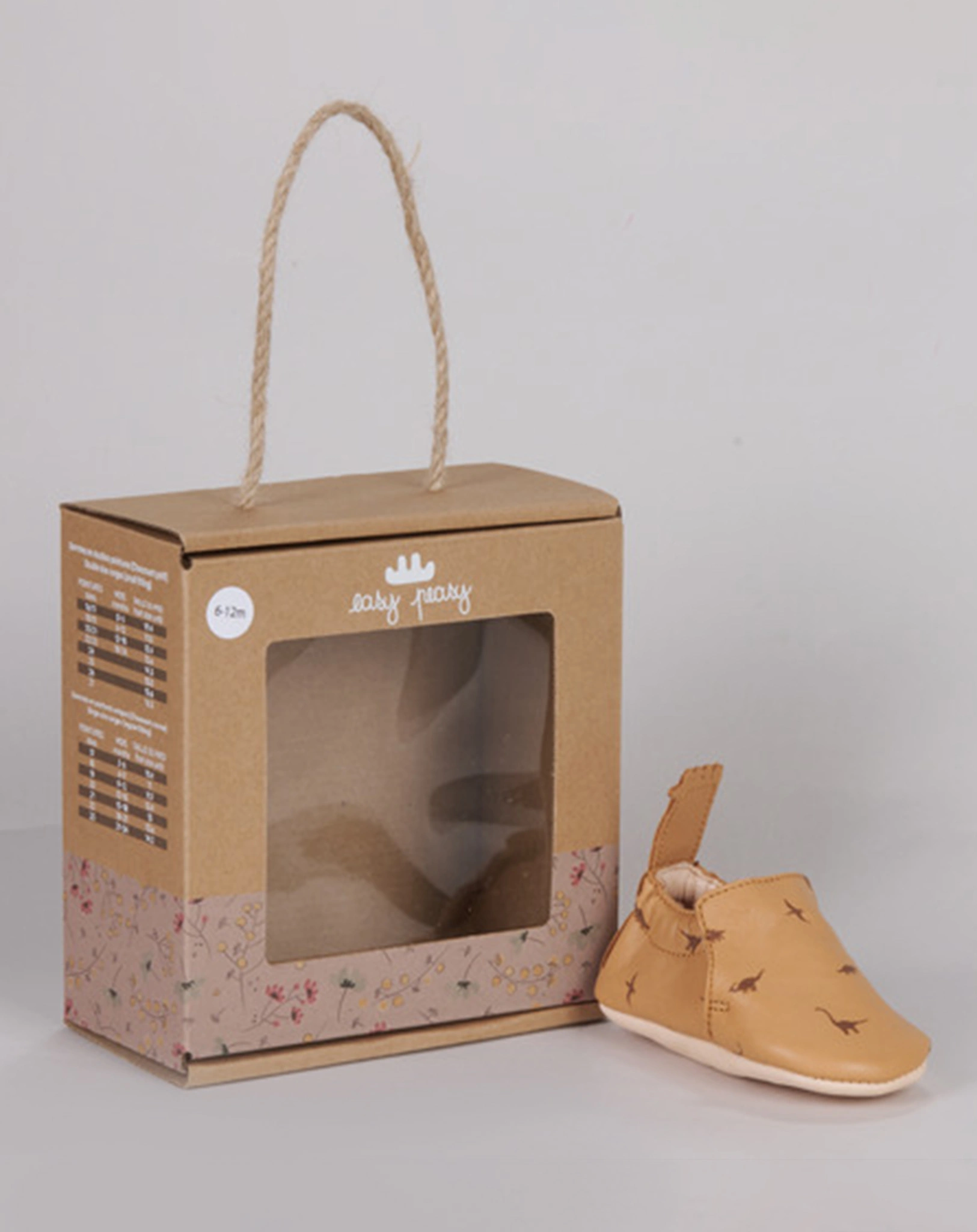 Krabbelschuhe MY BLUMOO DINO in braun