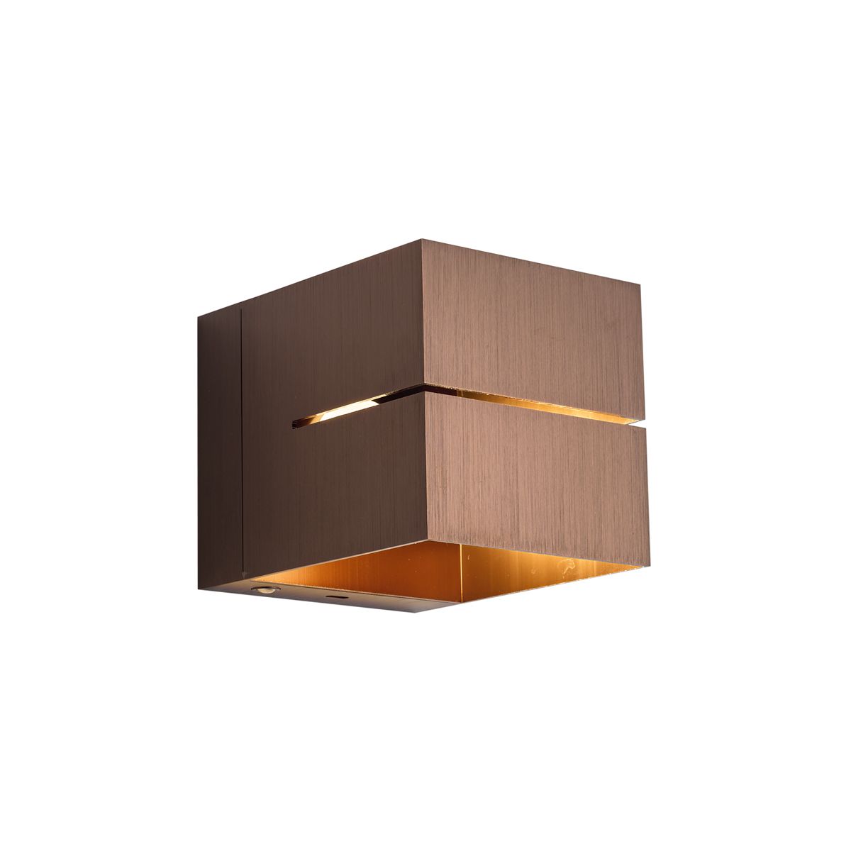 Moderne wandlamp donkerbrons incl. LED en touch dimmer oplaadbaar - Joris Groove