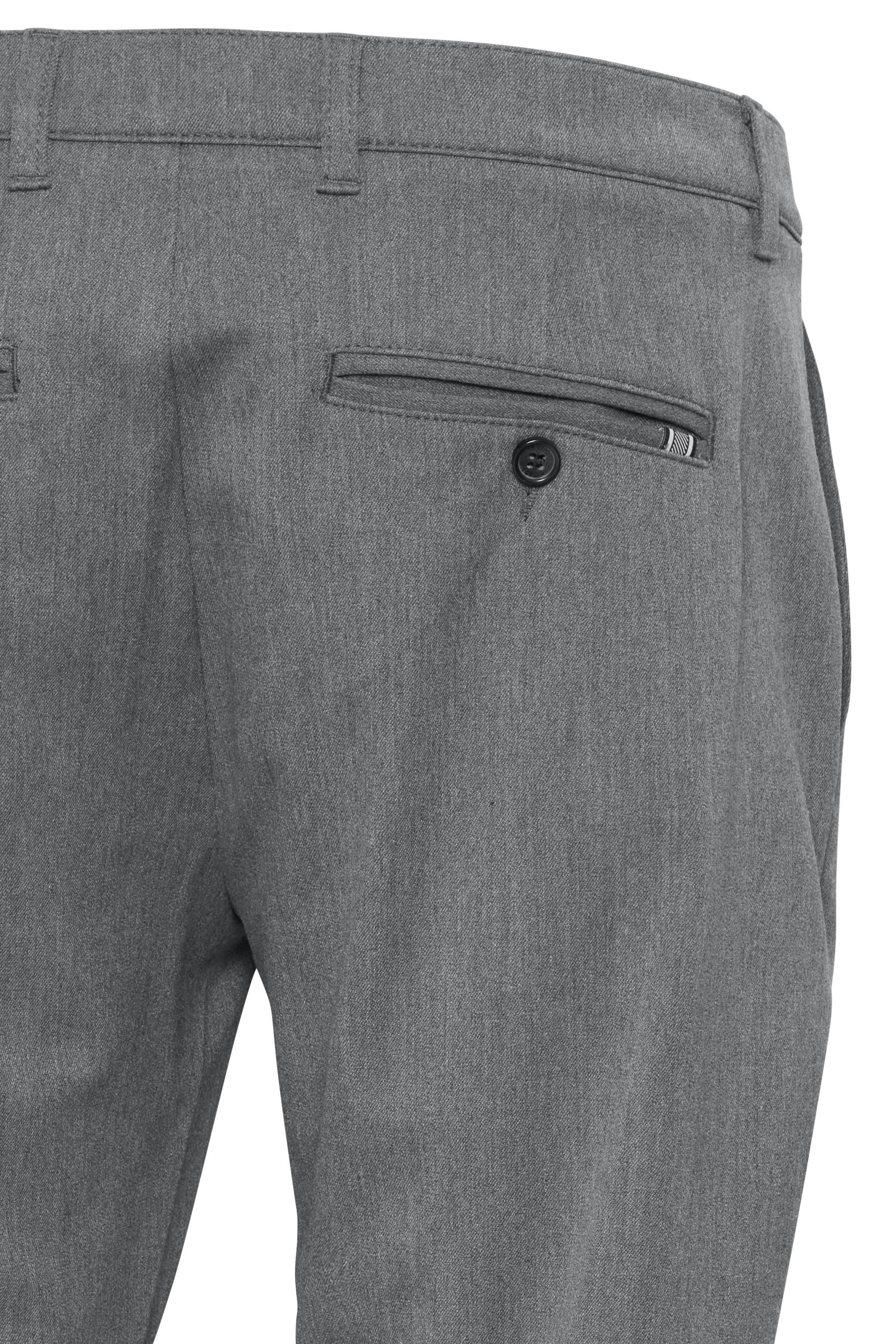 Solid slim fit pantalon Frederic med grey