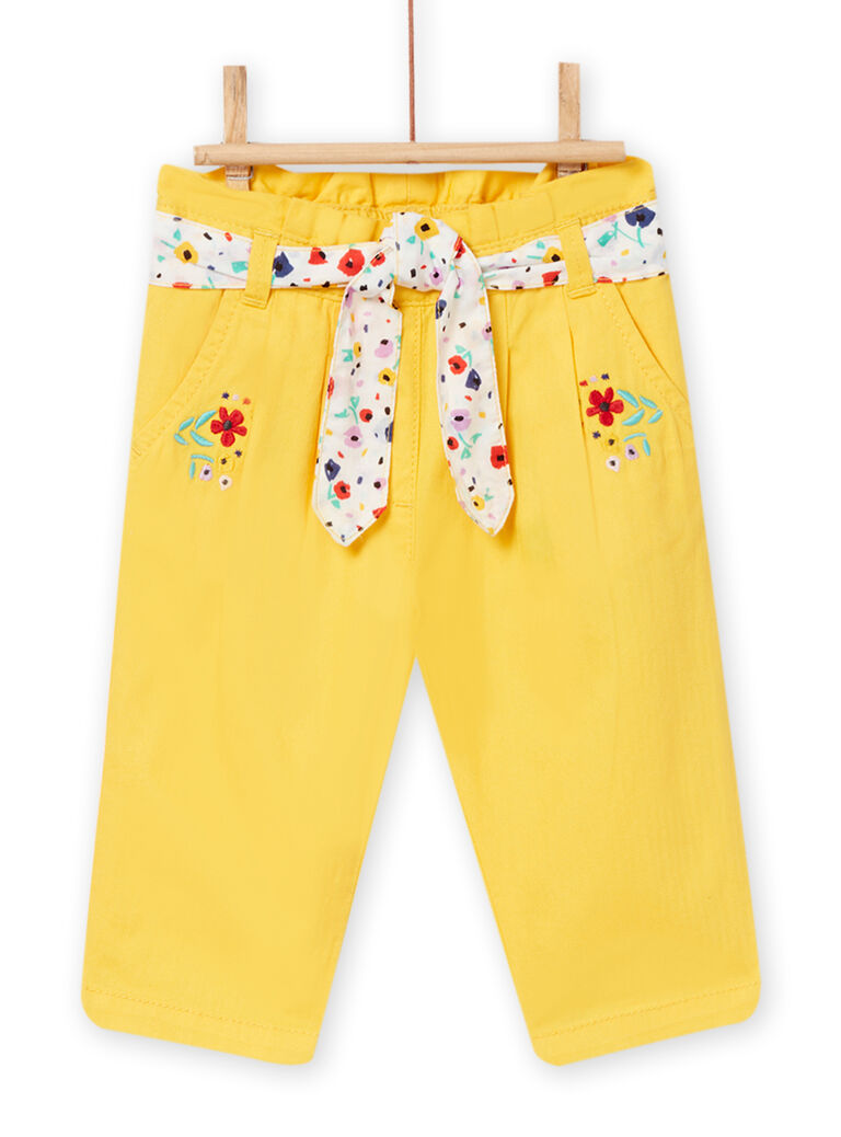 Pantalon jaune bébé fille