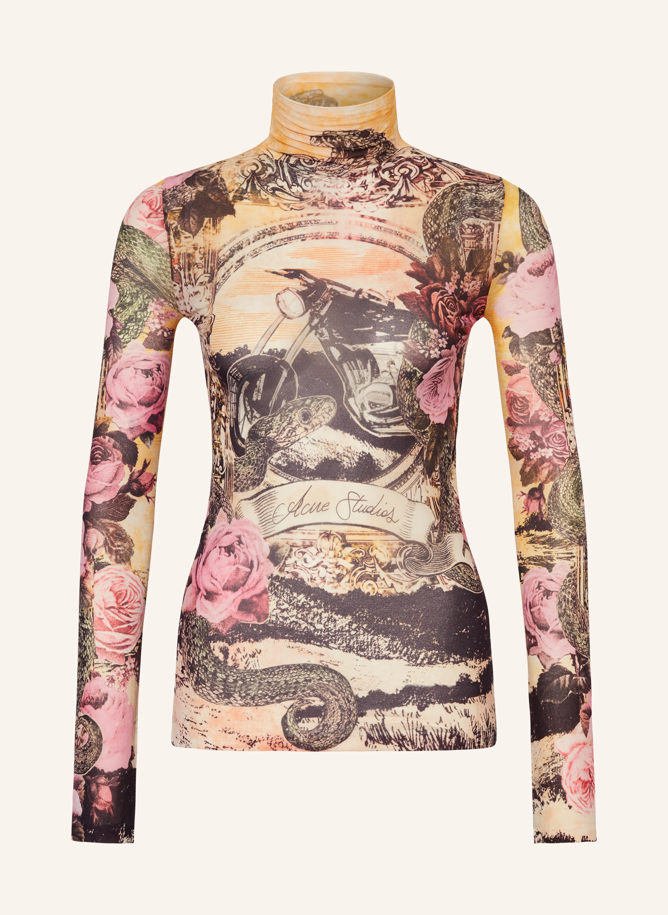 Acne Studios Rollkragenshirt aus Mesh