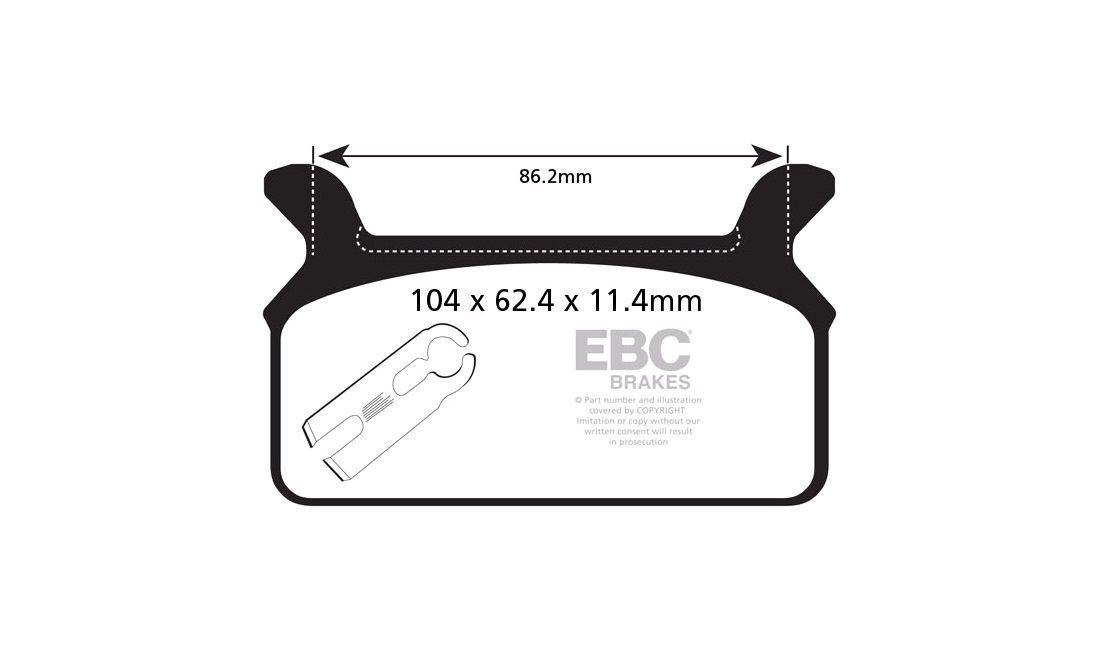Bremseklodser bag EBC V, FLHTC 1340 90<