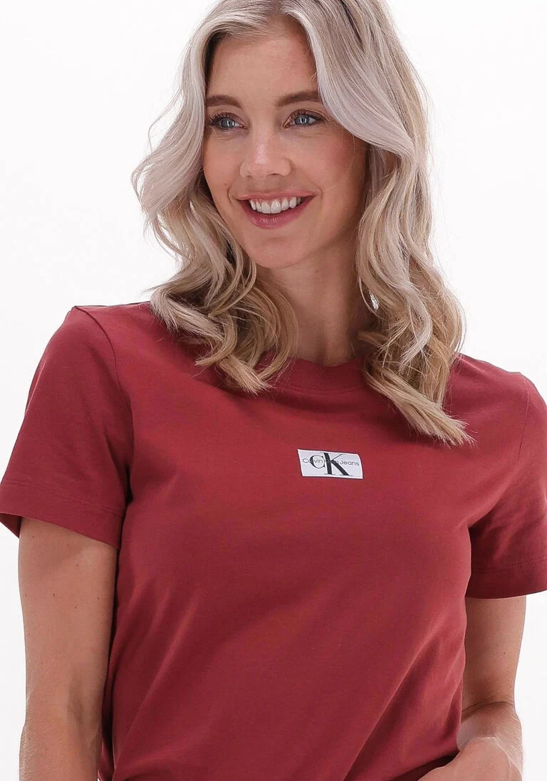 CALVIN KLEIN roest calvin klein t-shirt badge seaming tee