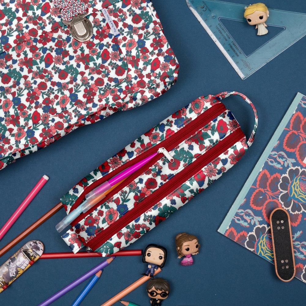 Trousse Double Compartiment Prairie Fleurie