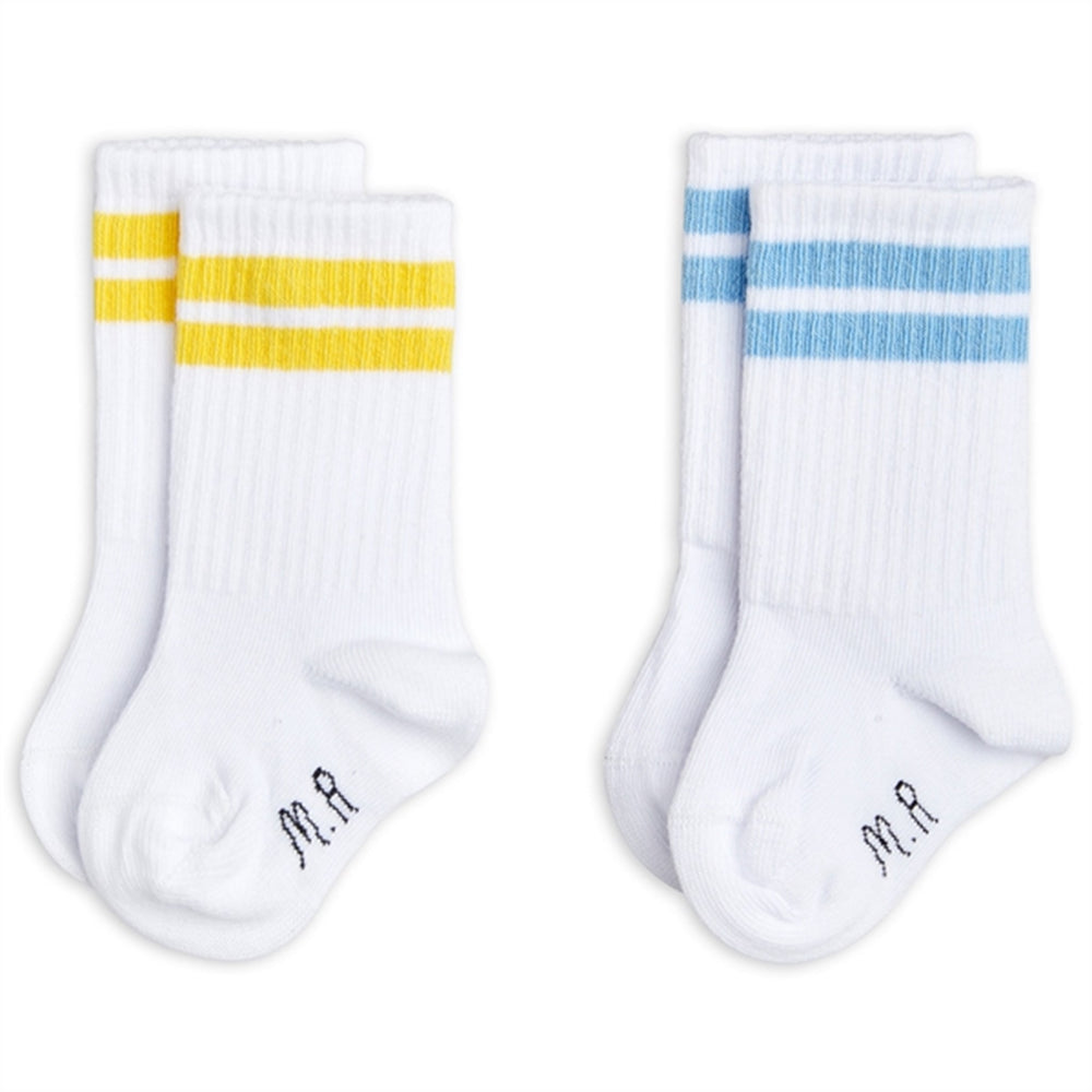 White Baby Strømper 2-pak - Mini Rodini | Luksusbaby