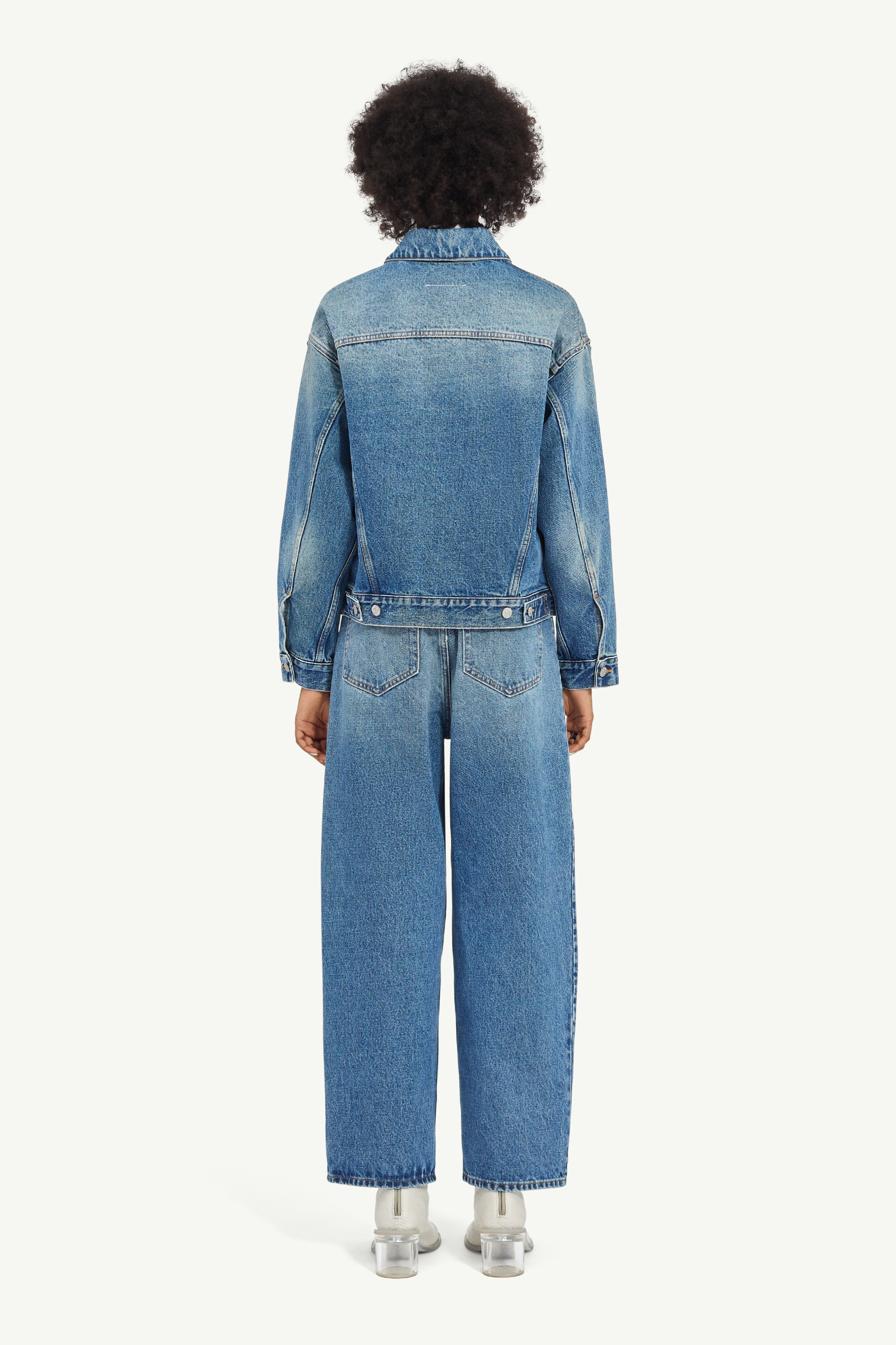 Veste en denim bleu