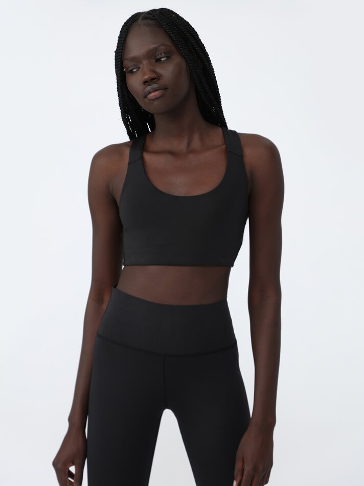 Calça legging esportiva de compressão - Preta