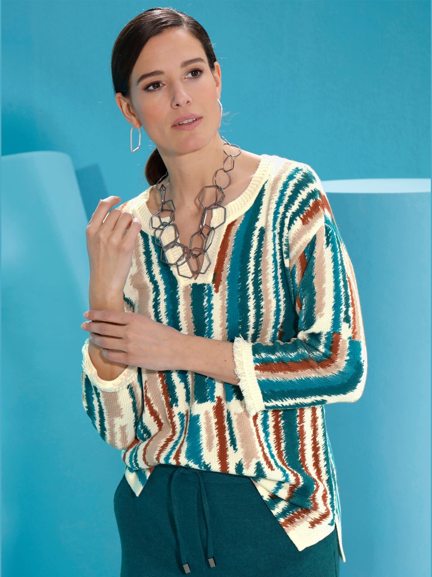 Pull à col montant mélange de viscose doux
