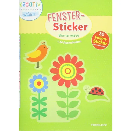 Tessloff Fenster-Sticker: Blumenwiese - Mit 30 Folien-Stickern