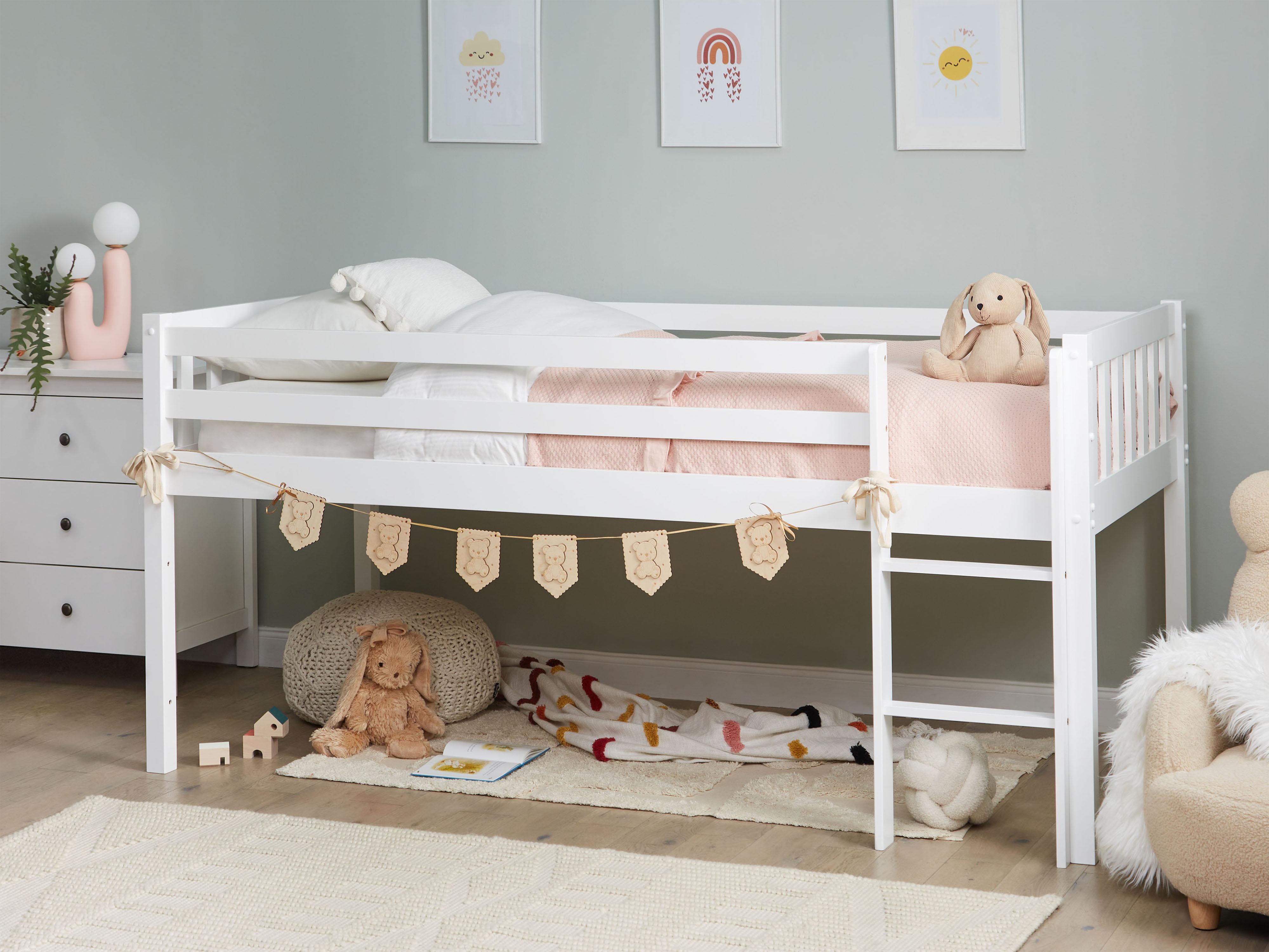Verhoogd bed Hout PEIPIN 90 x 200 cm Wit