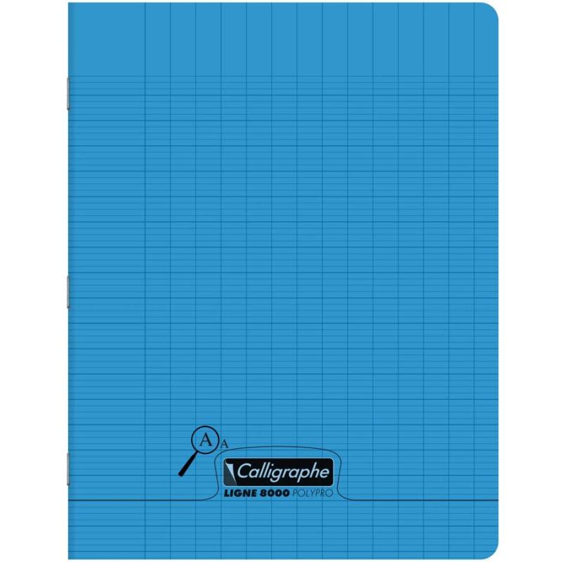 Cahier piqué 8000 POLYPRO Déficients visuels 17x22 cm 48 pages grands carreaux 2,5mm agrandi 10/10 90 g - Assortis