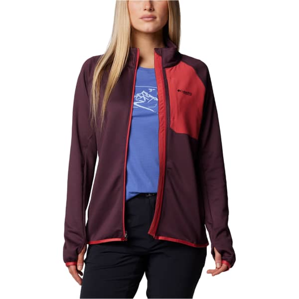 Veste polaire randonnée COLUMBIA W TRIPLE CANYON GRID FLEECE FZ MOONVISTA/DAREDEVIL