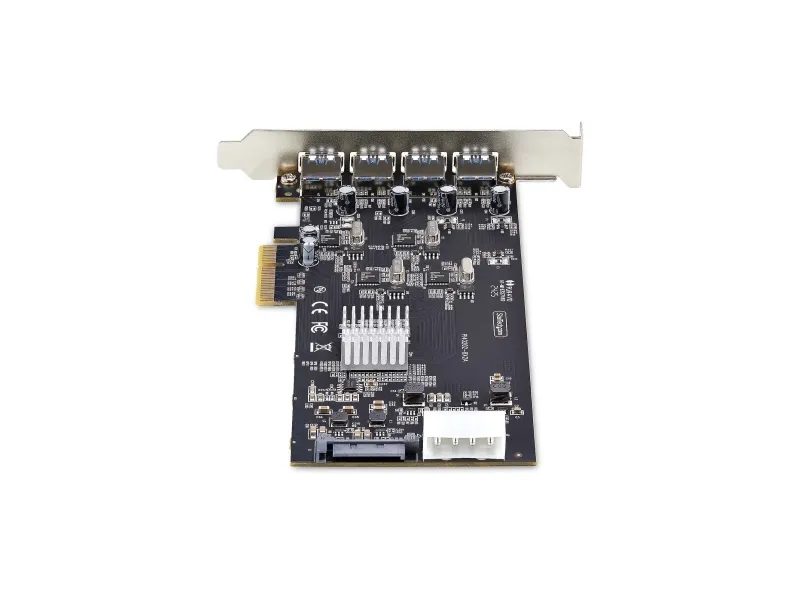 StarTech.com 4-Port USB-A PCIe Card, USB 3.2 5Gbps, 4x USB Controllers - USB-adapter - PCIe 2.0 x4 - USB 3.2 Gen 1 x 4 - sort - for P/N: FCREADMICRO3V2, USB315AC1M, USB3S2SAT3CB