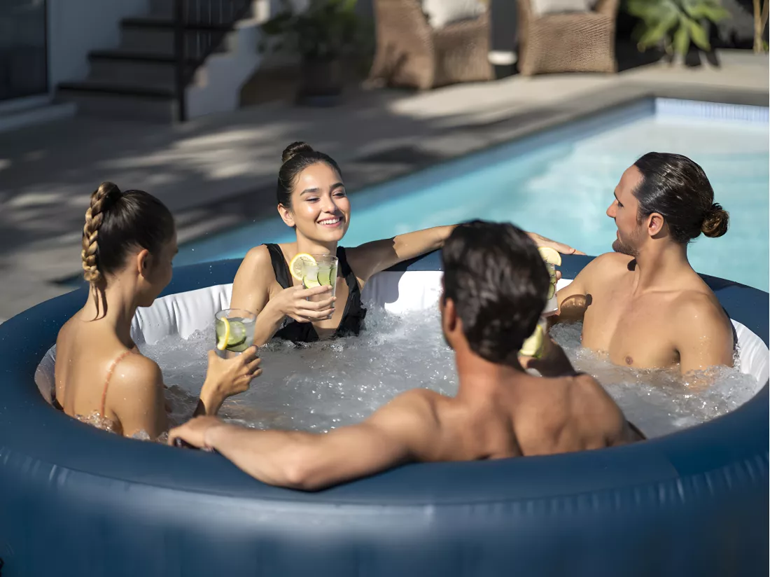 Spa gonflable Lay-Z-Spa Milan rond Airjet Plus 4/6 places - Bestway