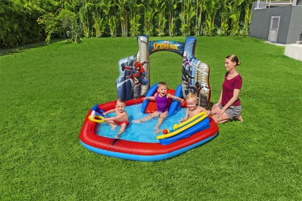Bestway 98793 / 23, Oppblåsbart spillsenter, 2 år, Plast, Polyvinylklorid (PVC), Blå, Rød