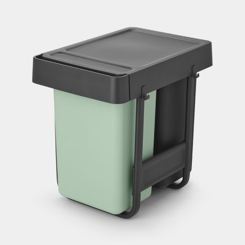 Sort&Go Inbouwemmer, 2x15 liter - Dark Grey