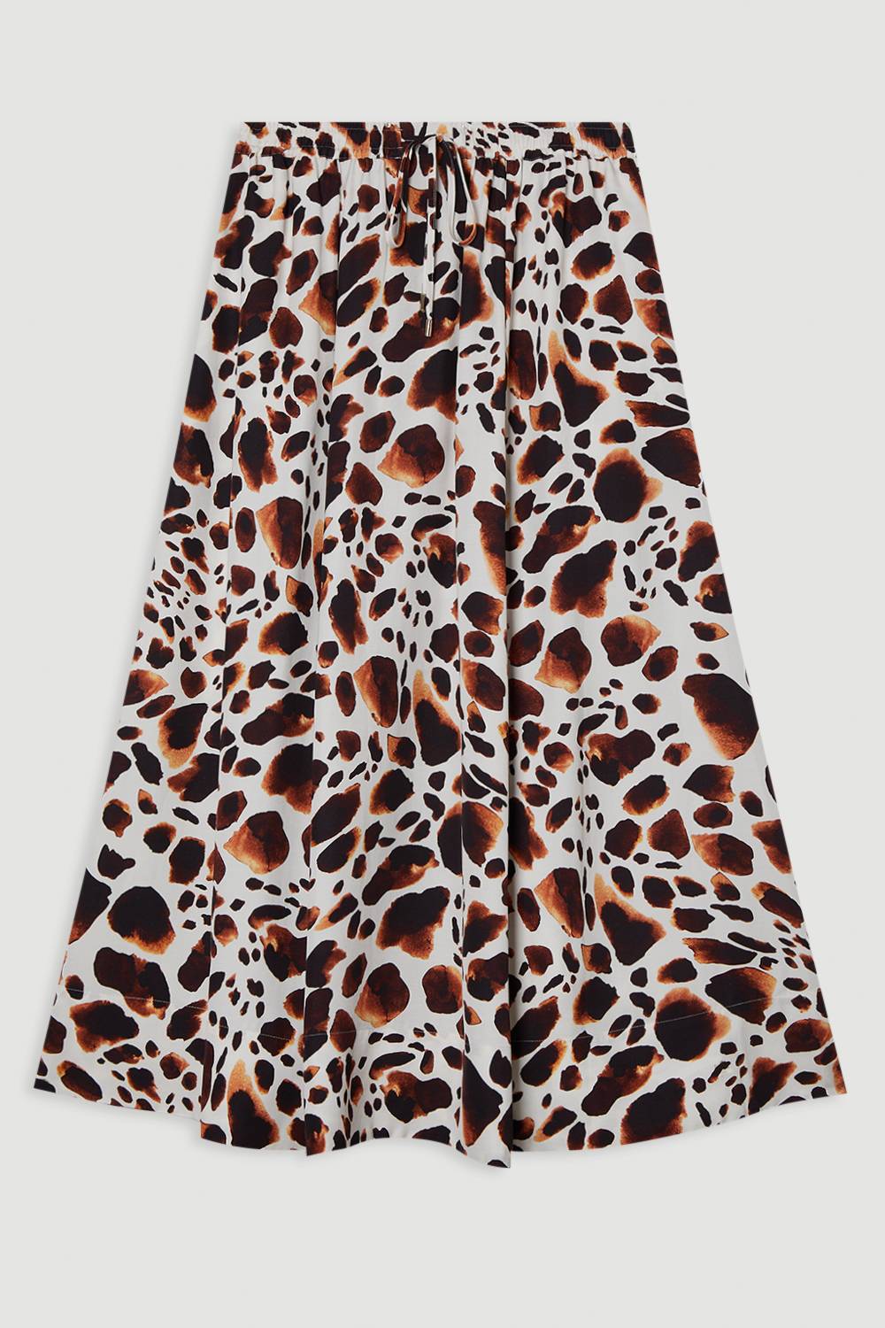 KarenMillen Jupe tissée en viscose et lin haut de gamme à taille nouée