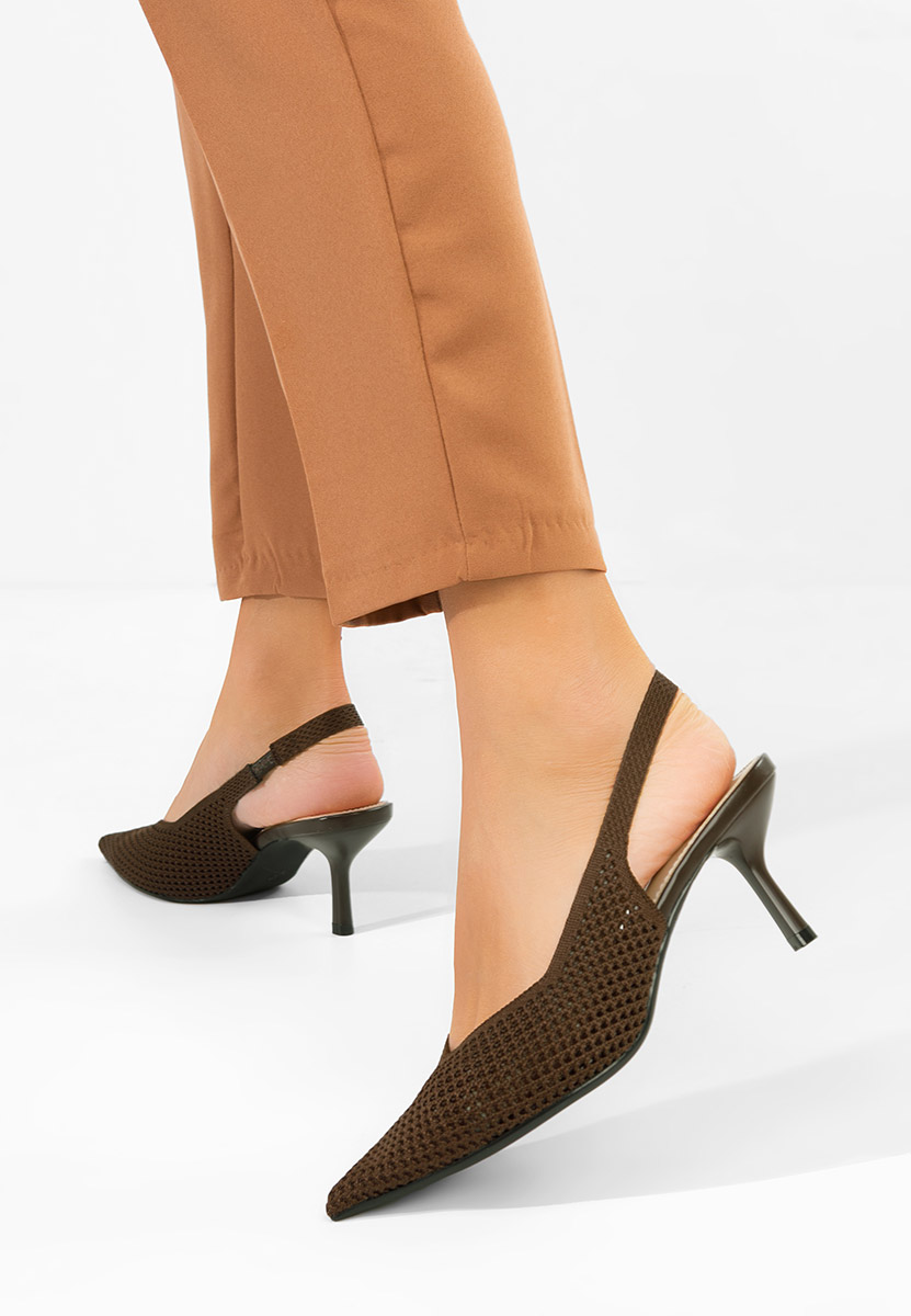 Chaussures slingback bruns Maldivia