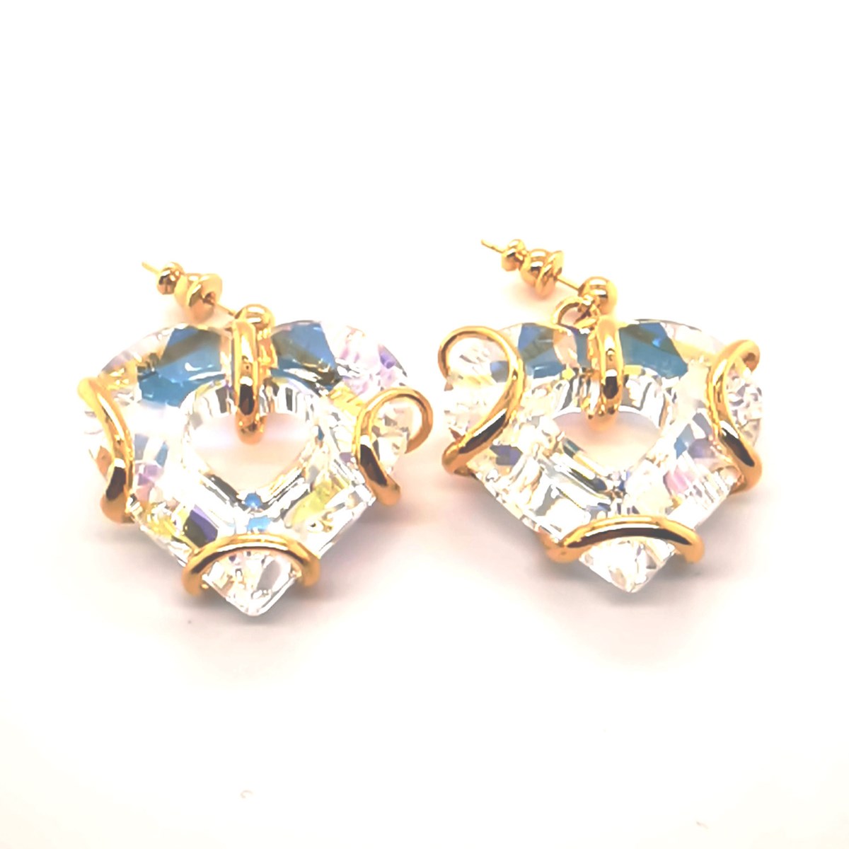 Boucles d'oreilles Andréa Marazzini HEART blanches