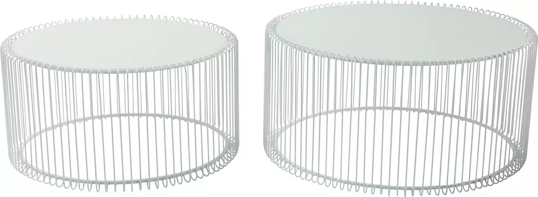 Couchtisch Wire White 80179 2er Set