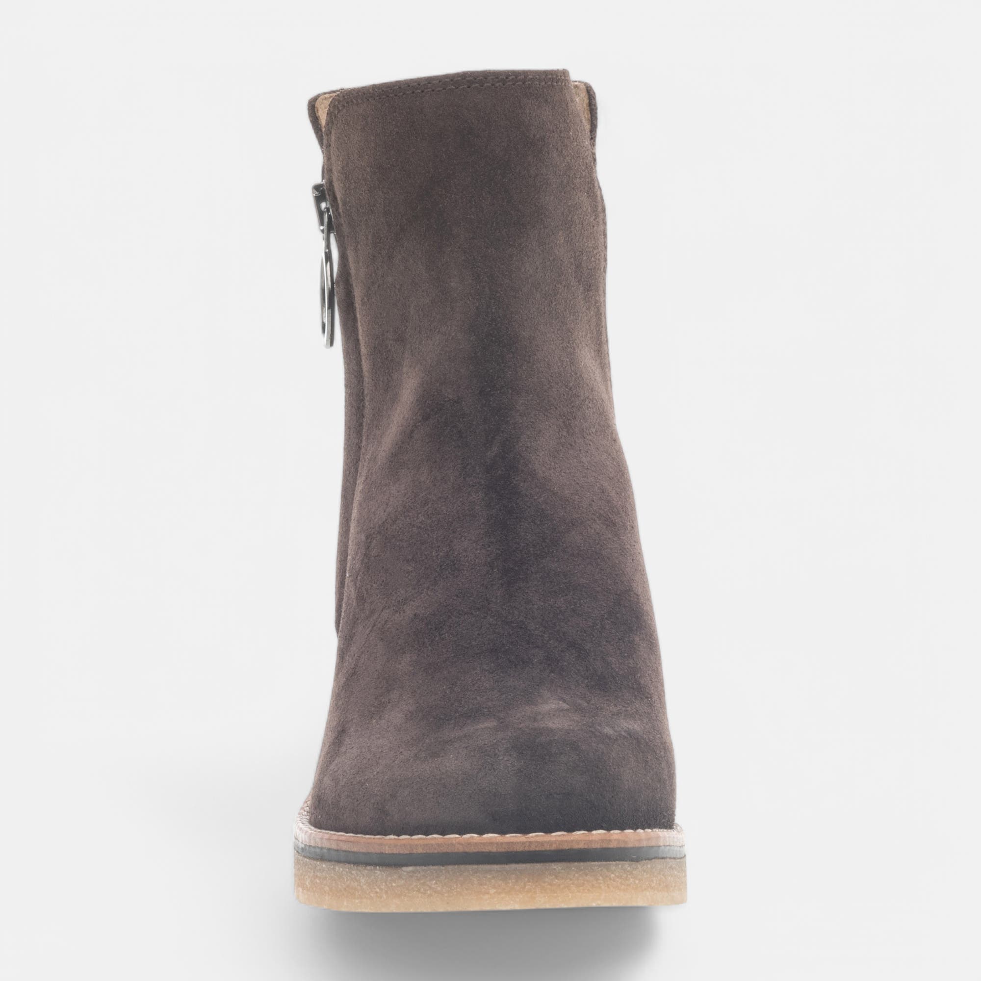 Boots à talon Femme en cuir marron