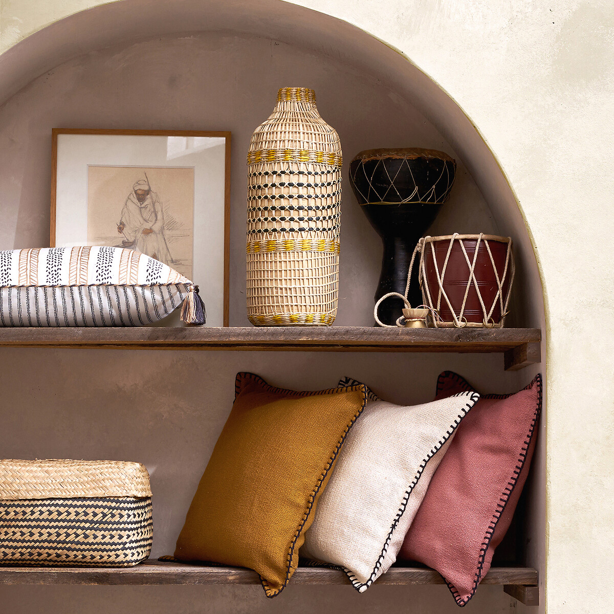 LA REDOUTE INTERIEURS<br>Vaso decorativo em bambu H42 cm Encanamento