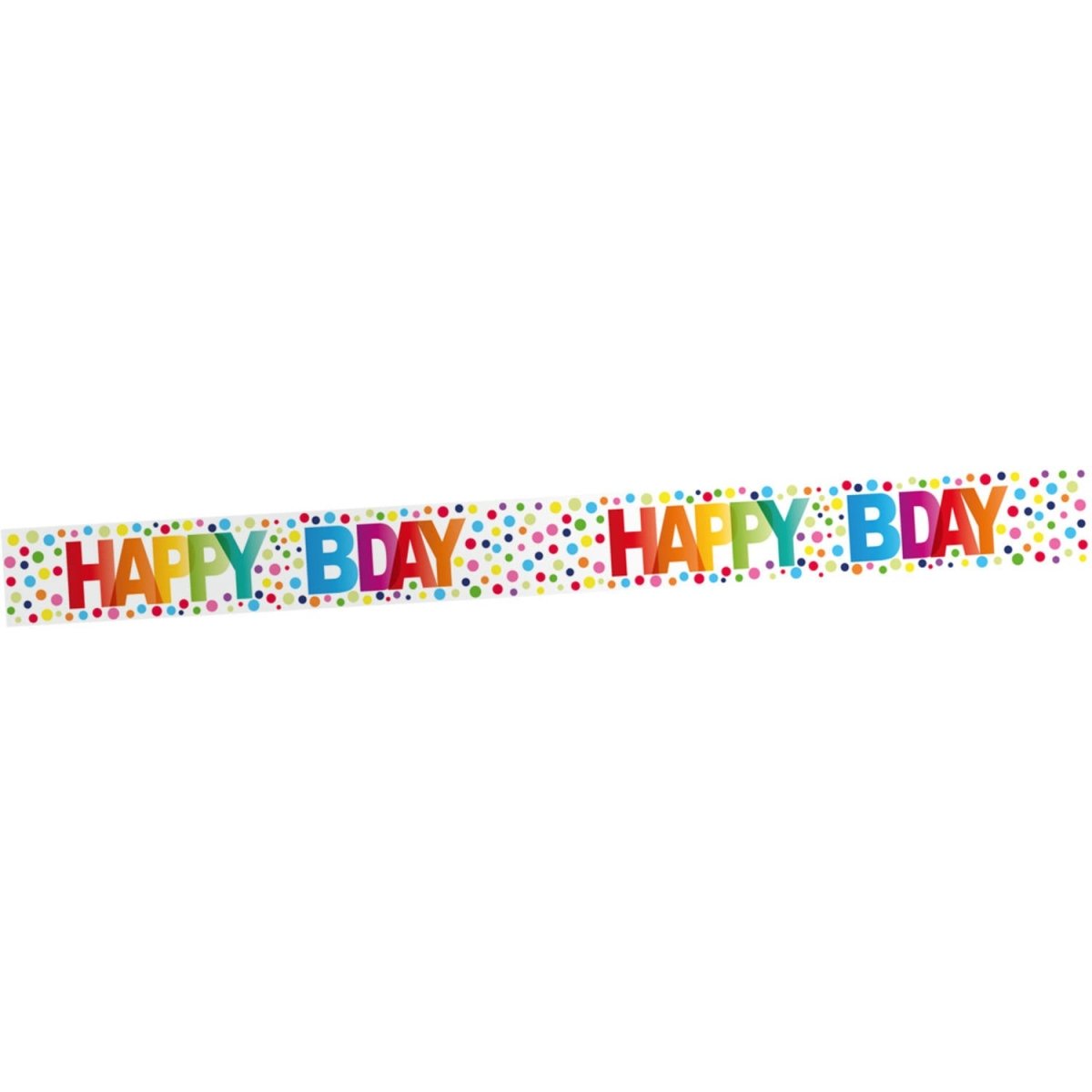 Verjaardag Afzetlint Happy Birthday Stippen 15m