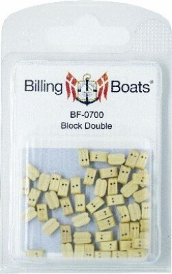 Billing Boats Fittings - Blokke - Dobbelt - 7 MM - 50 Stk