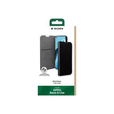 Bigben Connected - Etui folio pour Oppo Reno 8 lite - noir
