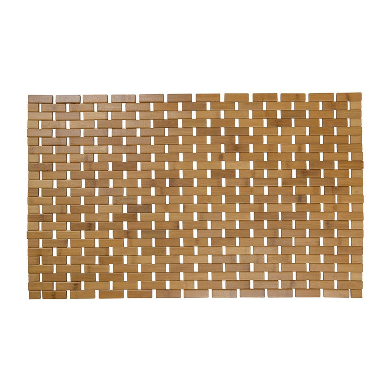 Badmat bamboe - 50x80 cm - met anti-slip strips